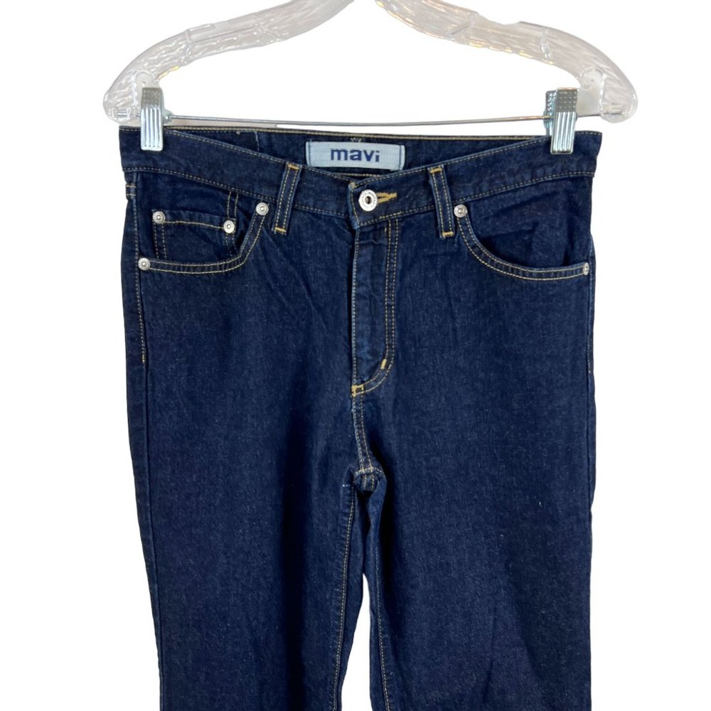 NWOT Mavi Style 192 Flared Denim Jeans Dark Wash Classic 100% Cotton Size 29/30 - Picture 4 of 14